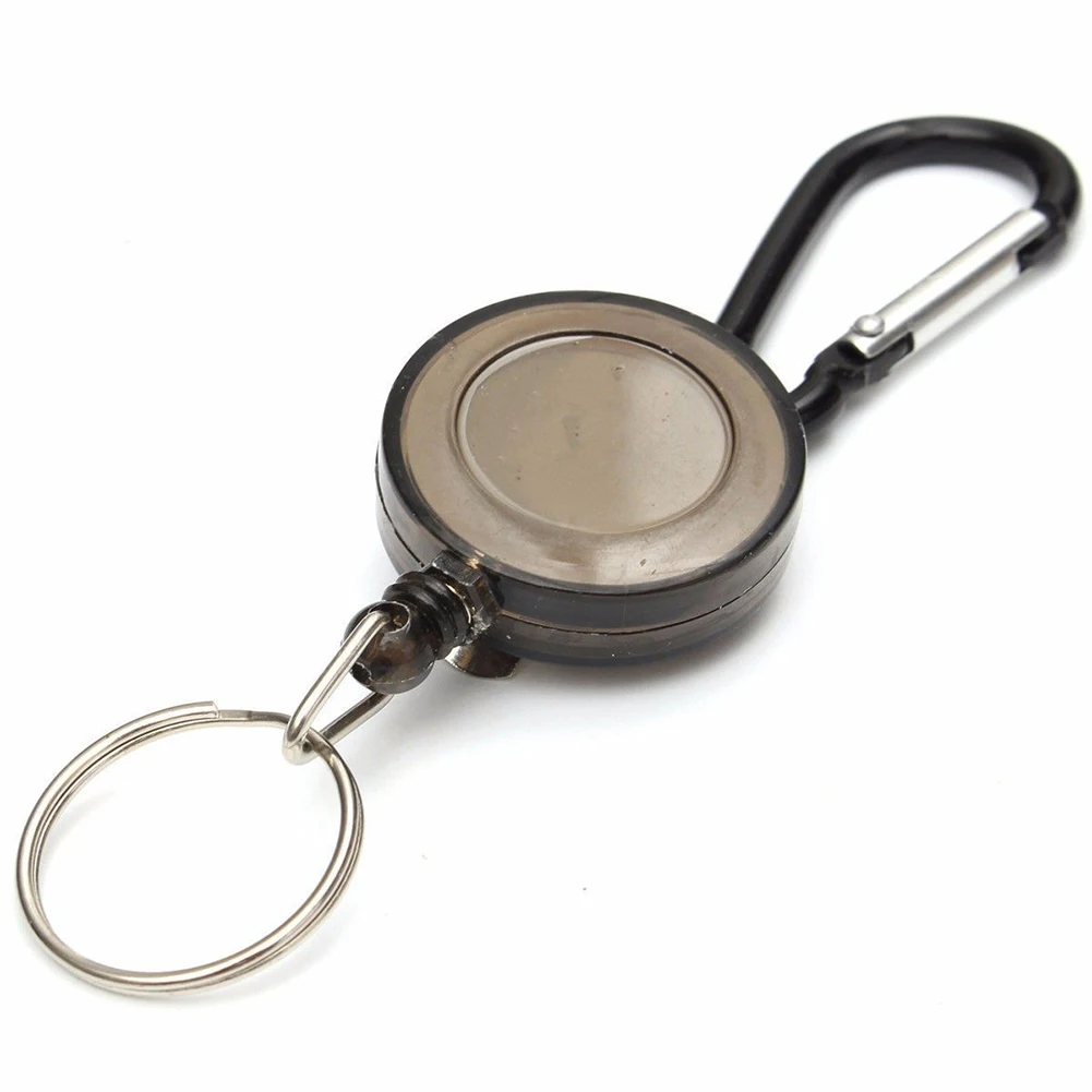

10 x Retractable Office ID Card Badge Reel Holder Carabiner Clip Key Chain