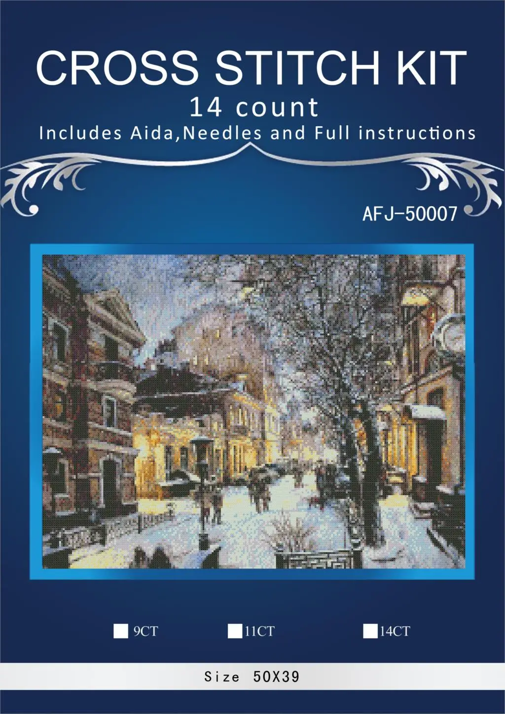 

Top Quality Beautiful Lovely Counted Cross Stitch Kit similar dmc aida threads higher quality- snowing city