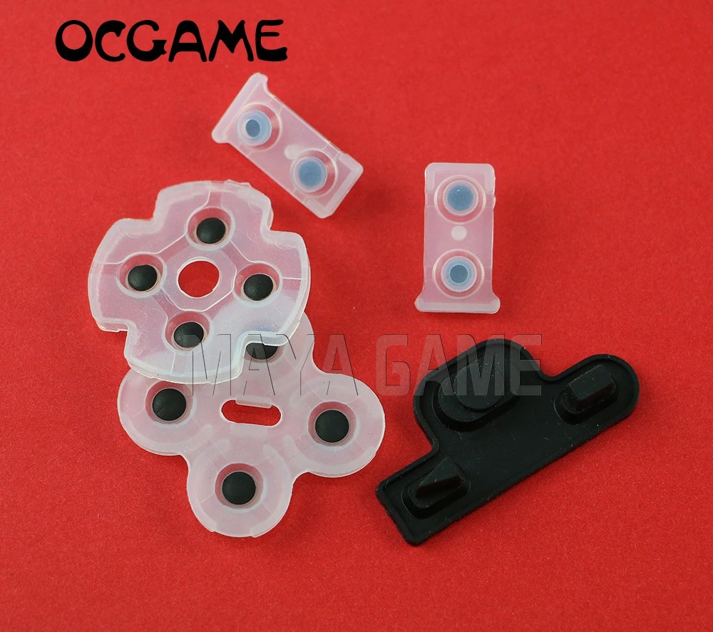 100 Set/Lotto Per Playstation 3 Ps3 Controller Parte Di Riparazione Trasparente Silicone Conduttivo Gomma Pad Sostituzione Ocgame