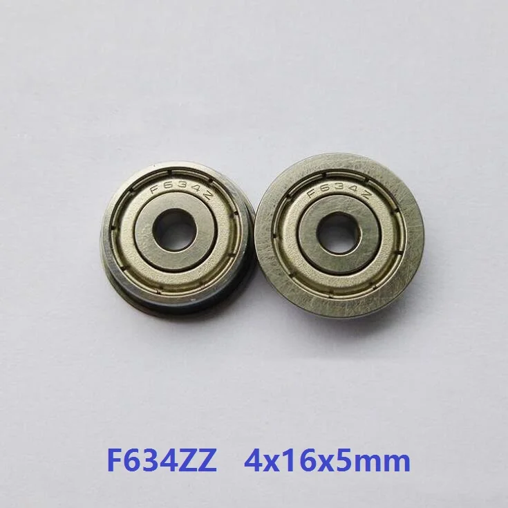 500pcs/lot F634ZZ F634 Z zz F634Z F634-2Z 4x16x5 mm Miniature flange deep groove Ball Bearing 4*16*5mm shielded flanged bearing |