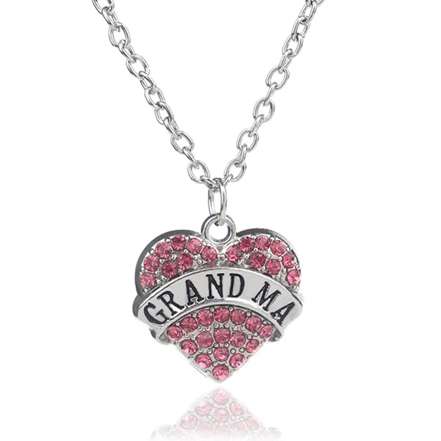 Zinc Alloy Grandma Pendant Necklace