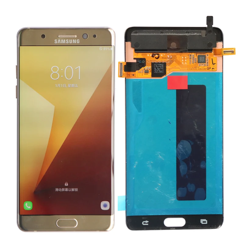 5,7 ''lcd для SAMSUNG GALAXY Note 7 Note FE N930 N930F дисплей кодирующий преобразователь сенсорного экрана в сборе Замена с рамкой