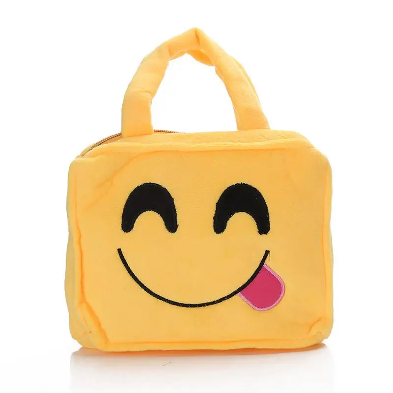 لطيف الأطفال مدرسة حقيبة كتف الرموز التعبيرية التعبيرات Mochila الأنثوية حقيبة يد الأطفال زغابة ألعاب من نسيج مخملي ل فتاة جميلة
