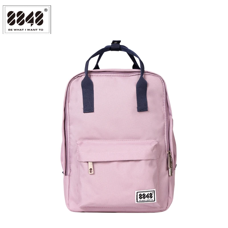 

Teenager Girl Backpack 8848 Brand Shoulder Bag Preppy Style Solid School Student Knapsack Resistant Polyester Bag 003-008-009