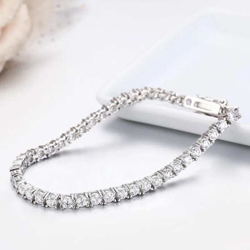 3mm  Ŭ  AAA CZ Zironia ״Ͻ  Pulseras Pulseira Bracelete    ģ 
