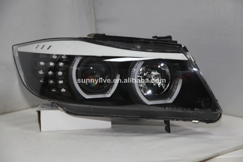 Для BMW E90 330I 320I 318i Led Ангельские глазки фар с HID комплекта 2005 2008 год JY|Фара для авто в