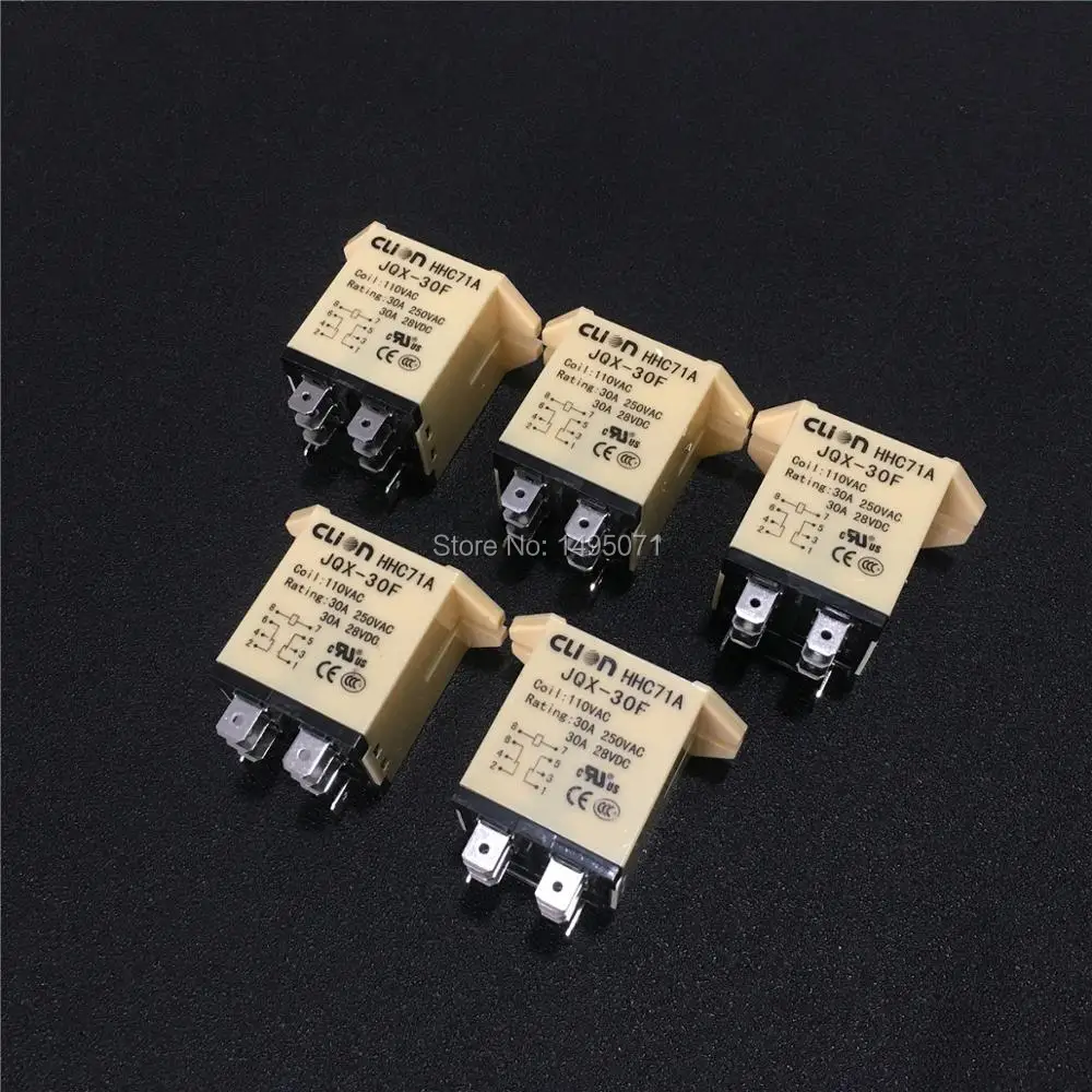 5 шт. JQX-30F-2Z 30A HHC71A реле на высокую мощность 12VDC 24VDC 110VAC 220VAC электромагнитные реле JQX-30F 2Z 8-Pin DPDT 2NO 2NC