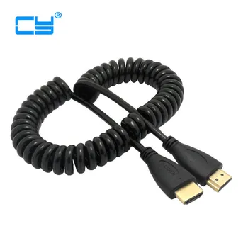 

Elastic Coiled Spring HDMI Cable Male to Male V1.4 1080P 3D Pure Copper 2m
