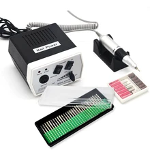 Форма черной коробки может контролировать скорость маникюрное оборудование для полировки ногтей машина с 30 шт ногтей сверло