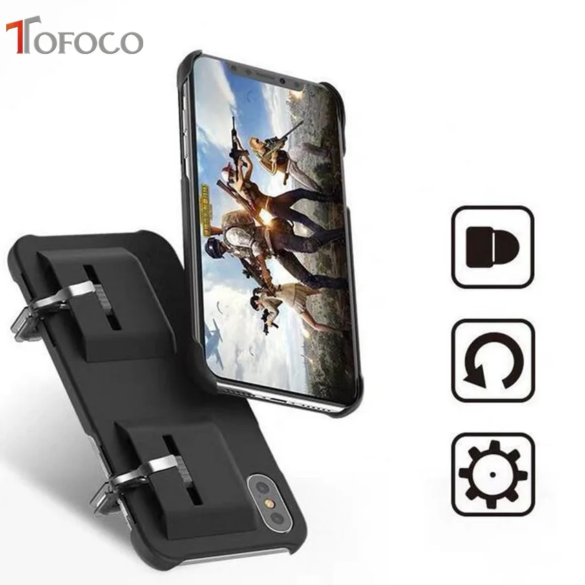 

Anti-skid Anti-fall PUBG Controller Phone Case for Iphone X 6/7/8p Integrated Single-touch Gamepad Button Pubg Mobile Game Case