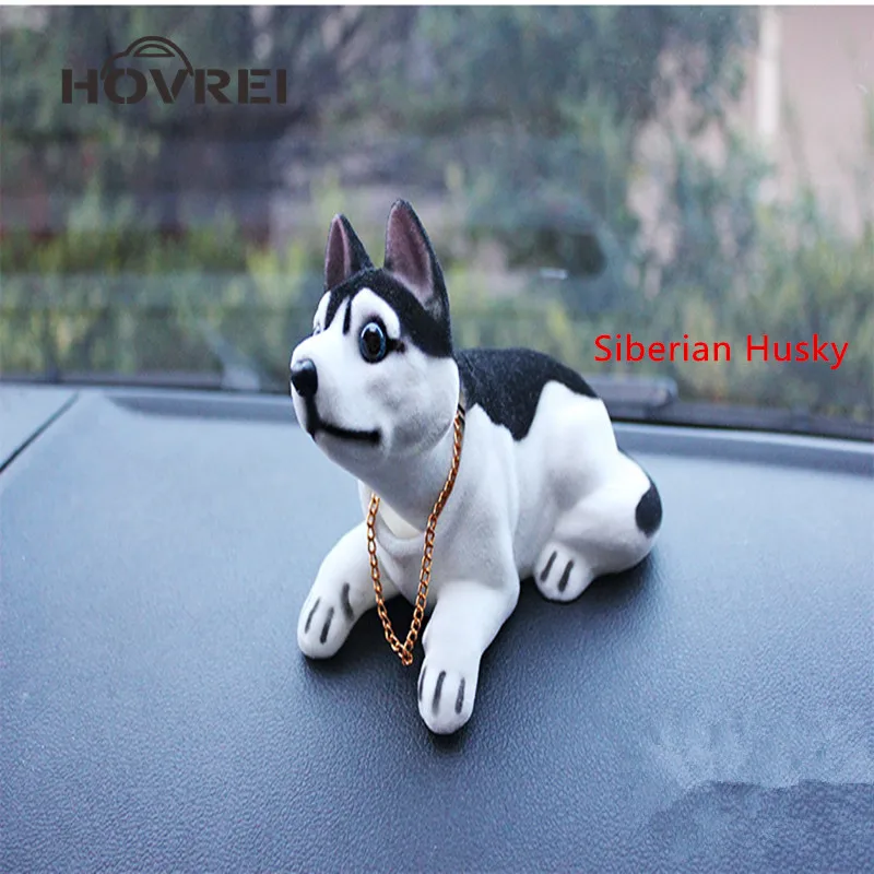 Автомобильный стиль, милая собачья кукла с качающейся головой, украшение для автомобиля, кивающая собака, качает головой, качая собака, для украшения автомобиля, предметы интерьера - Название цвета: Siberian Husky