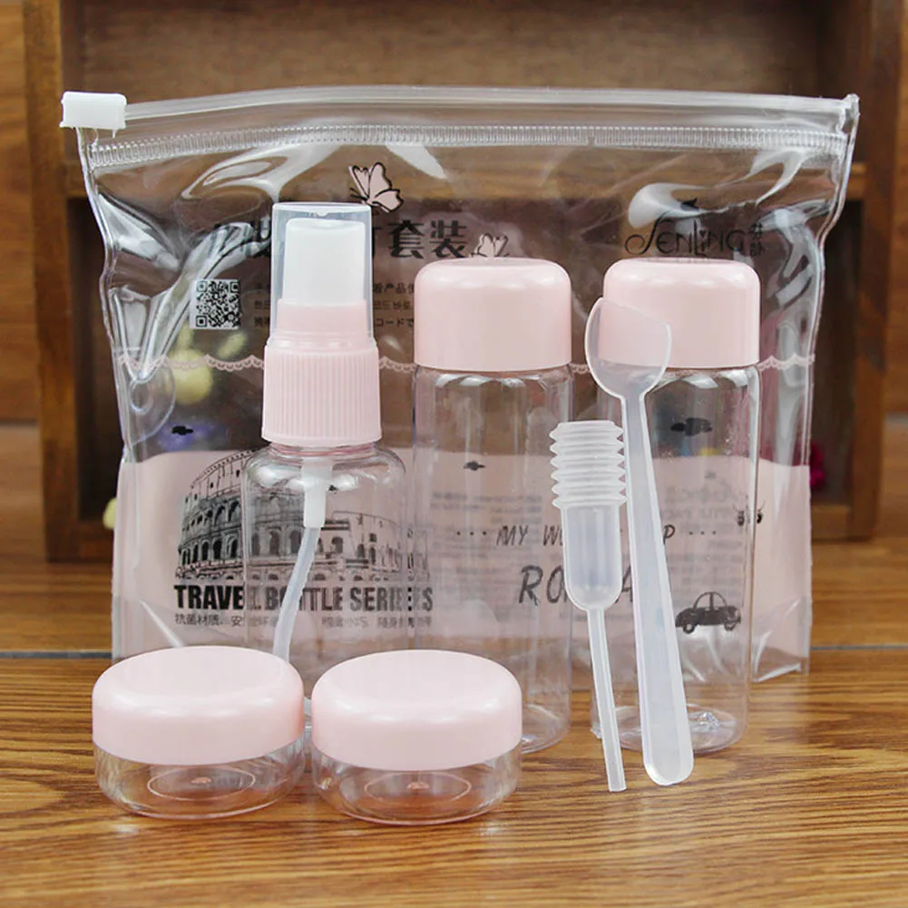 7pcs/Set Travel Jars for Cosmetics Container Bottle Set Portable Bottle