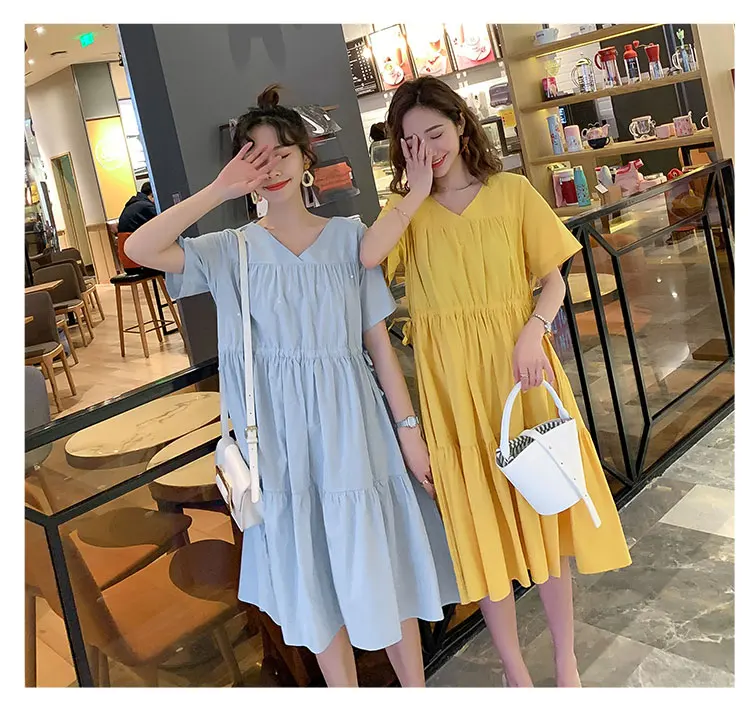 Streetwear Summer Dress Women Plus Size Loose Casual Women Dress Elegant 2019 Vestidos Maxi Long Maternity Dresses For Women    4