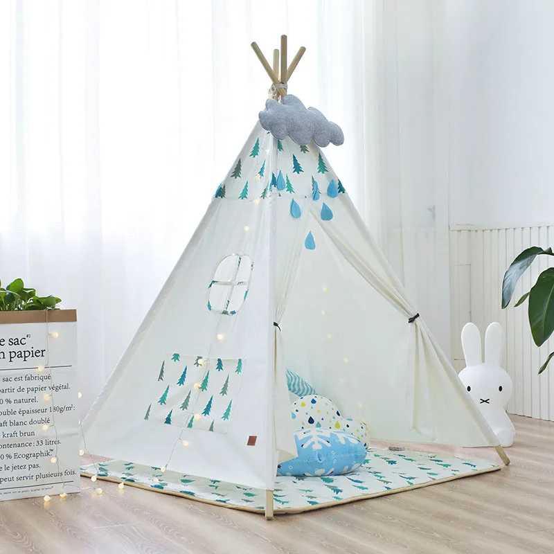 

Tent Factory Direct Reading Corner Indian Children's Tent Triangle Baby Toy Game House Princess Room Folding Playtent
