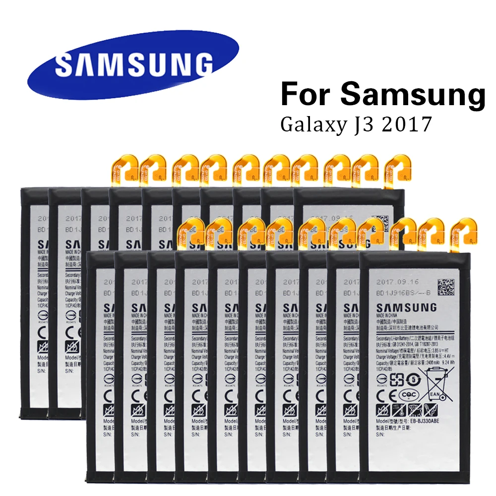 20 шт. оригинальные батареи EB-BJ330ABE для Samsung Galaxy J3 2017 SM-J330 J3300 встроенный Акку 2400 мАч