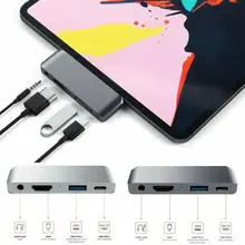 PYMH USB 3,0 алюминиевый тип-c мобильный Pro концентратор адаптер для iPad Pro Device 4K HDMI Горячие док-станции для ноутбука