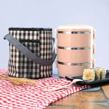 Цилиндрическая Термосумка для обеда, сумка-холодильник для пикника, термоизолированная сумка для еды для детей, мужчин и женщин, повседневная сумка для обеда на шнурке