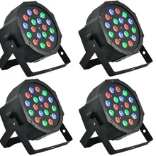 12xLOT 18x3W RGB светодиодный плоский параболический алюминиевый рефлектор сценический свет высокой мощности DMX512 Освещение для дискотеки огни для дома вечерние свадебные бар