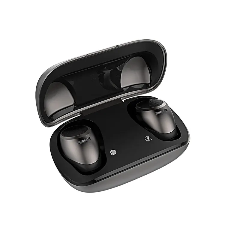 Bluetooth 5,0 настоящие беспроводные наушники IPX7 водонепроницаемые наушники с шумоподавлением спортивные стерео наушники с внешним аккумулятором для телефона - Цвет: Gun Black