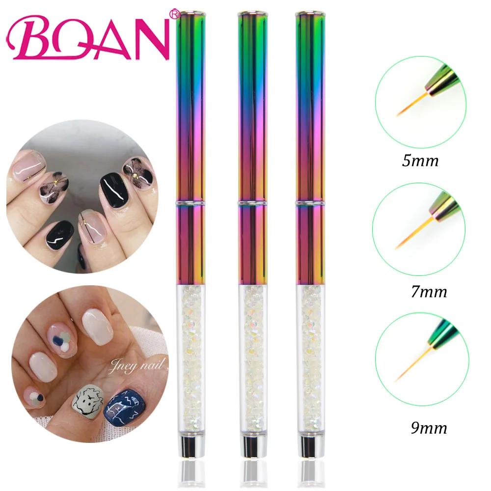 BQAN Nail Art Liner Painting Pen 3D Советы DIY акриловые кисти для УФ-геля Набор для рисования цветок линия сетка французский дизайн Маникюрный Инструмент