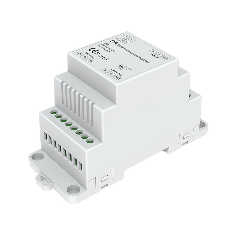 Усилитель мощности Skydance DA DMX DIN рейка 5 В 12 24 вход DMX512 разветвитель сигнала один на