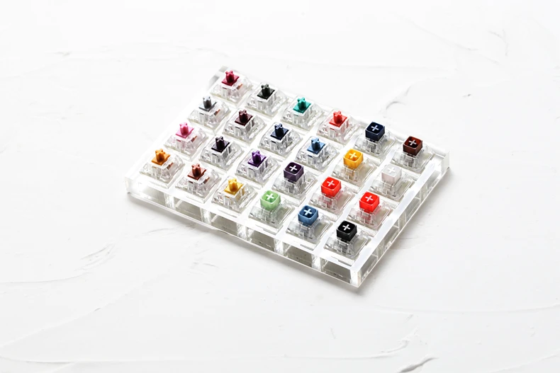 24 switch switches tester with acrylic base blank keycaps for thumbnail 3