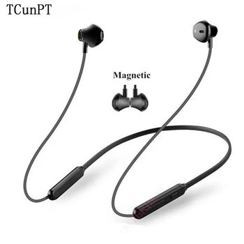 

TCunPT New Wireless Bluetooth Earphone Sports Magnetic Double Battery Headphone Stereo Bass Headset with Mic for Iphone Xiaomi