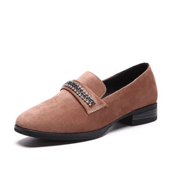 

Leisure square head for women's shoes in early spring in 2019 new product low with large square head