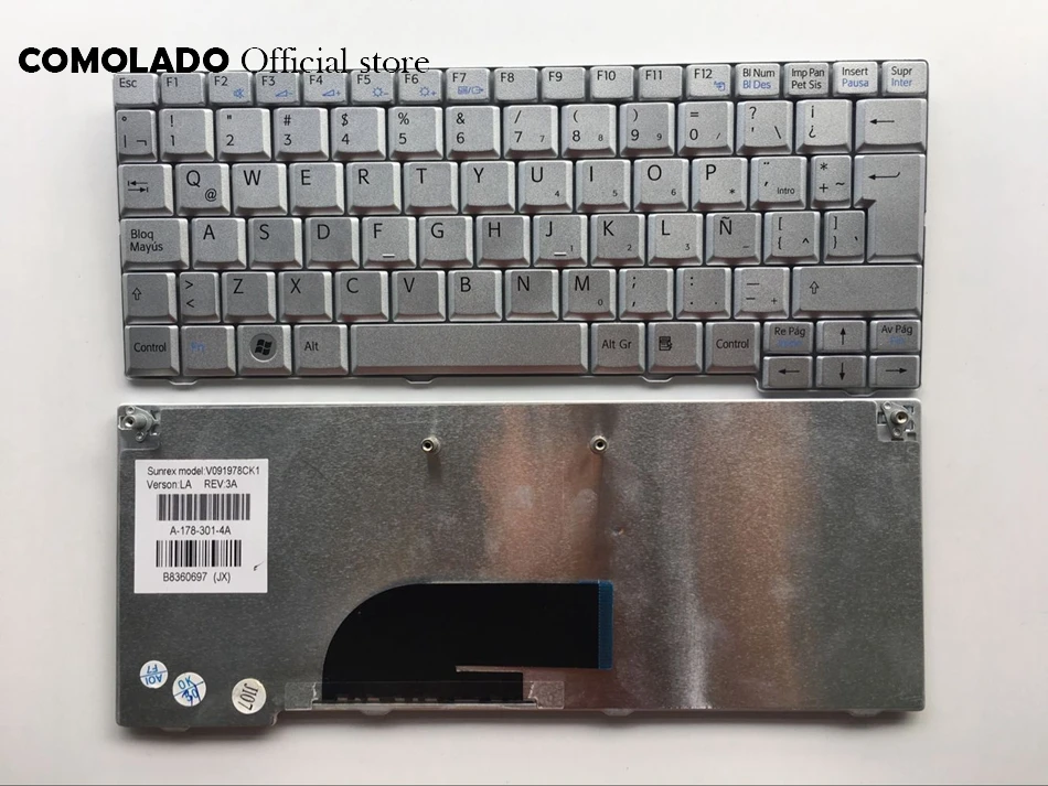 LA Latin keyboard for Sony Vaio VPC-M VPC-M12 VPCM12 VPCM120AL M12 M13 Silver keyboard LA Layout