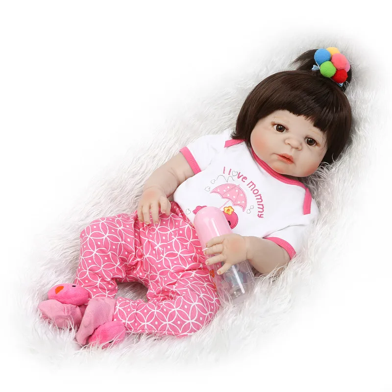 

bebe reborn doll 55cm full silicone reborn baby dolls com corpo de silicone menina baby dolls Christmas gifts lol surprice