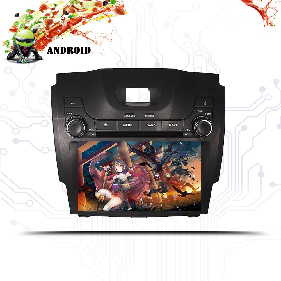 Top 2 DIN 8" Android 9.0 Car DVD Player For Chevrolet Holden S10 TRAILBLAZER COLORADO ISUZU DMAX In-dash Car GPS Radio Audio Video 5