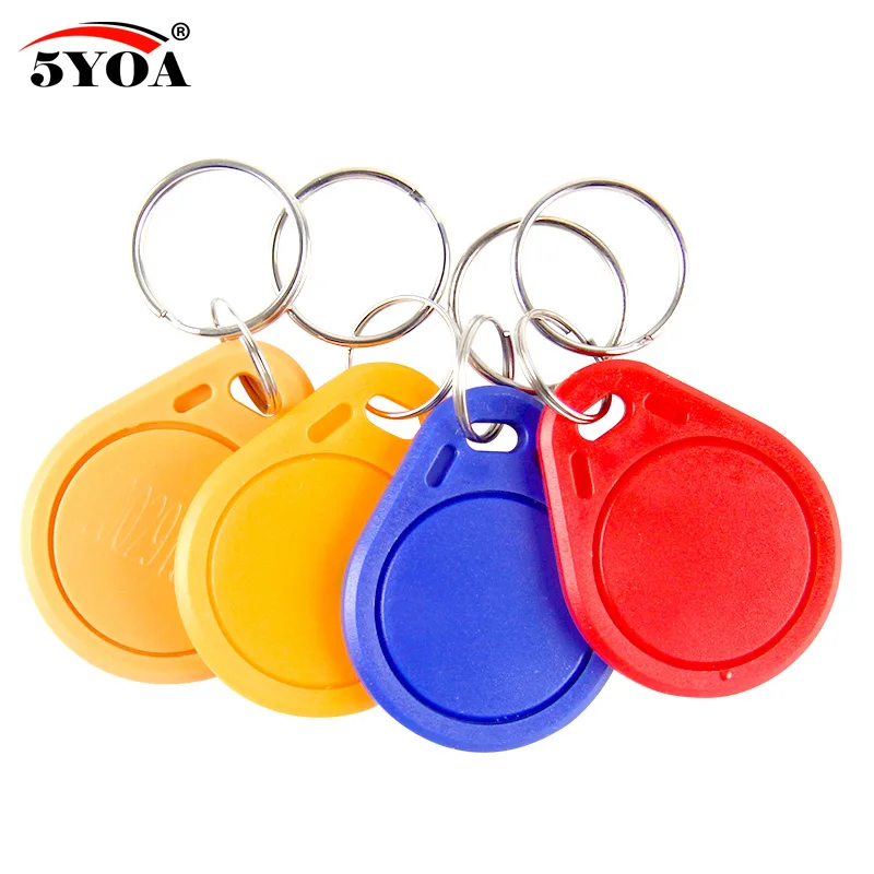 

50pcs 13.56MHz IC M1 S50 Keyfobs Tags RFID Key Finder Card Token Attendance Management Keychain ABS Waterproof