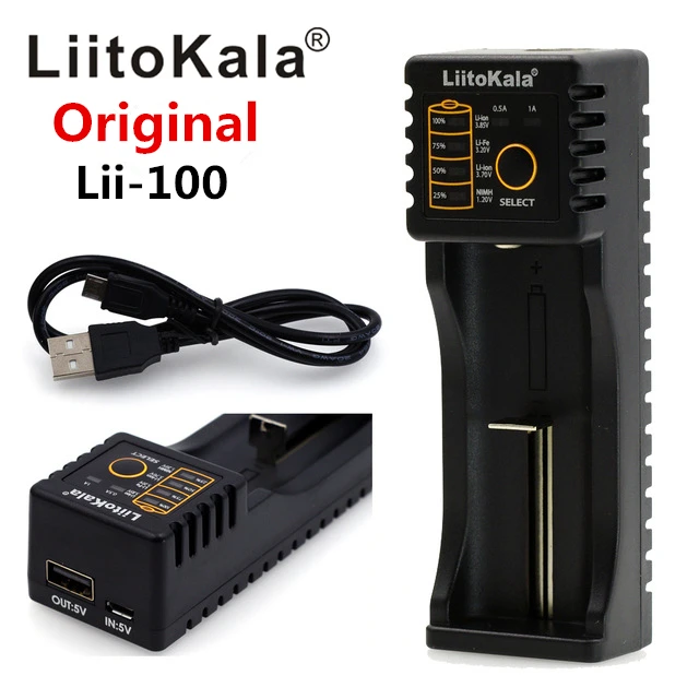 Новое зарядное устройство LiitoKala lii-100 18650 для аккумуляторов 26650 16340 18500 14500 LiFePO4 1 2 V
