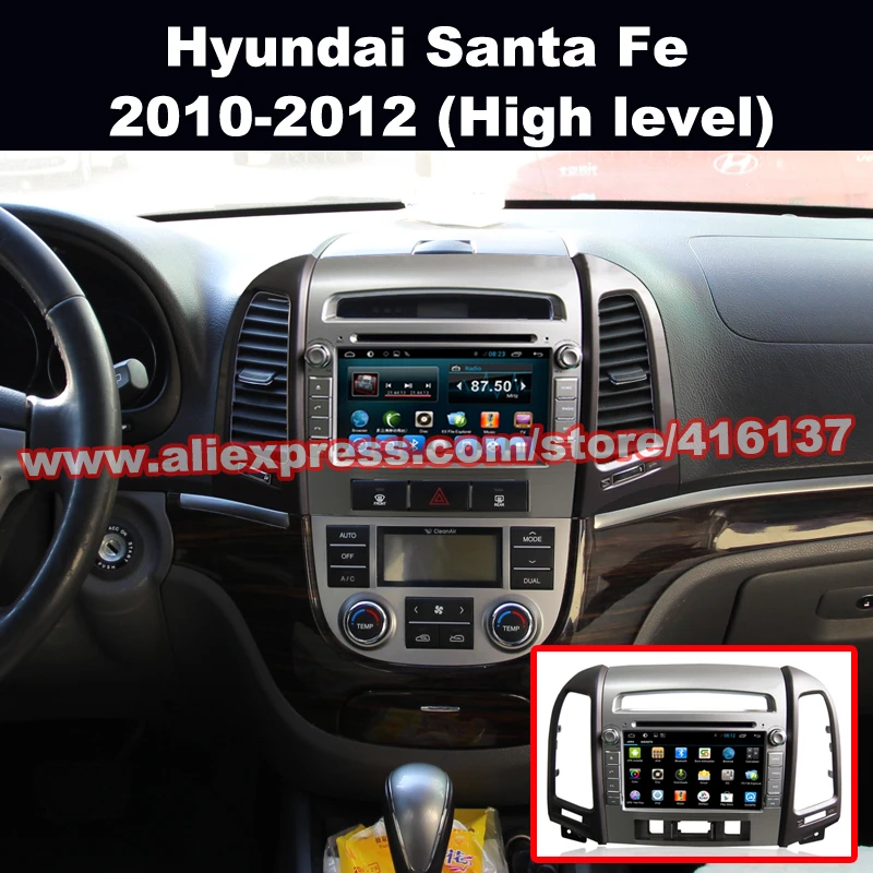 Android Car Dvd System GPS/Glonass Navigation for Hyundai Santa Fe 2010 2011 2012 High level