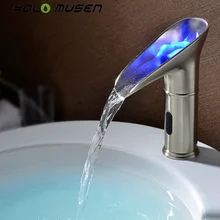 Гигиенический Hands Free смеситель для горячей и холодной воды инфракрасный датчик кран для ванной автоматический Sesnor светодиодный водоэкономичный кран