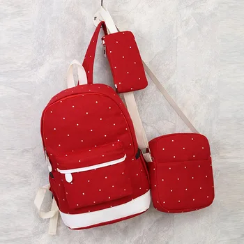 

3 Pcs/Set School Bags Backpack Women Suit Shoulder Bags Rucksack For Teenagers Girl Boy Women Bag
