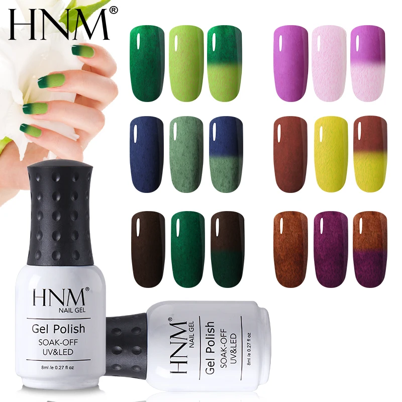 HNM 8 мл Новый Термальность меховым Цвет изменения Гибридный Лаки! Полупостоянная