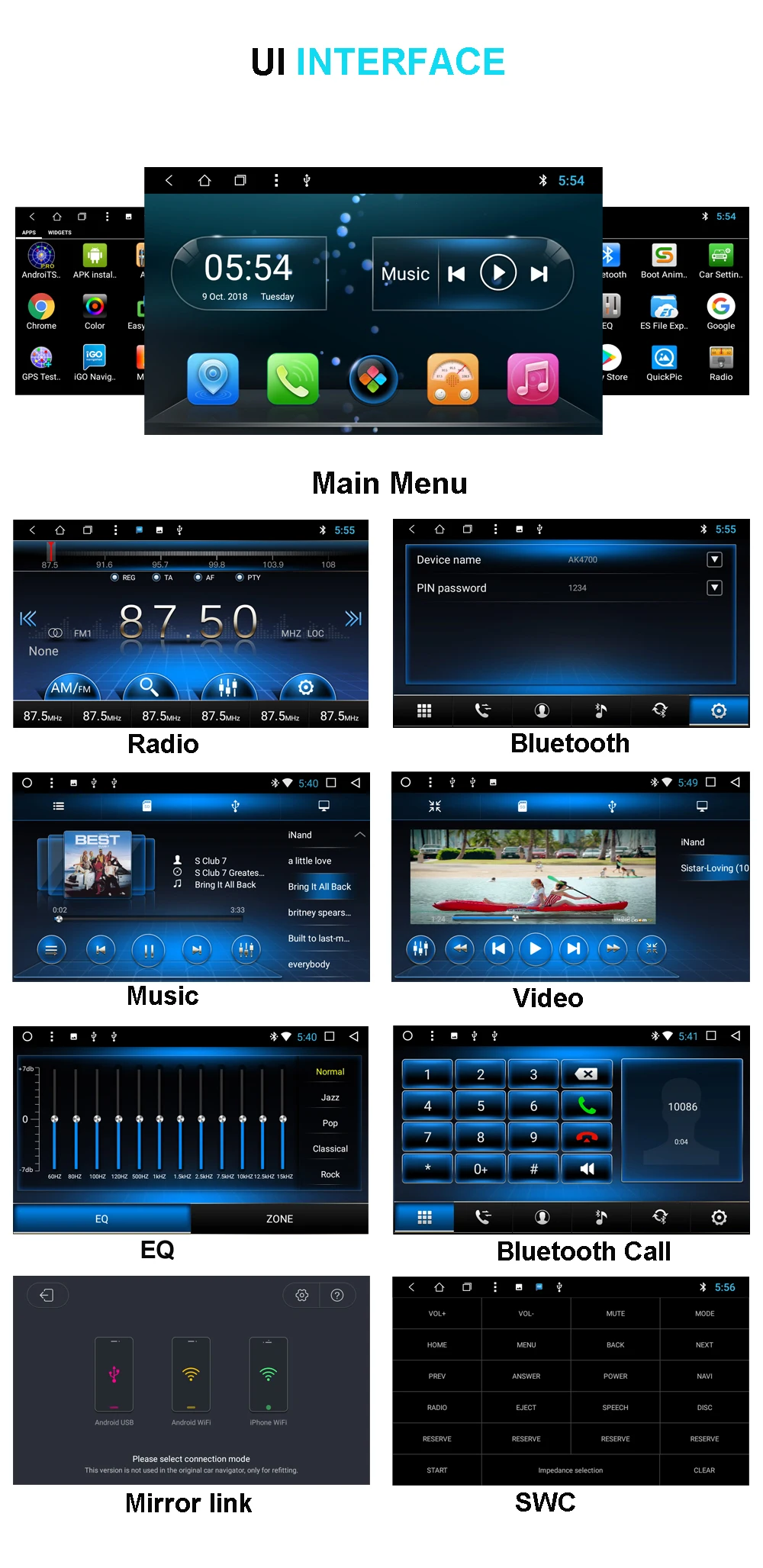 Clearance ONKAR 1 din android auto radio for Renault Arkana 2019 with android 8.1 support original steering wheel control with USB SD port 0