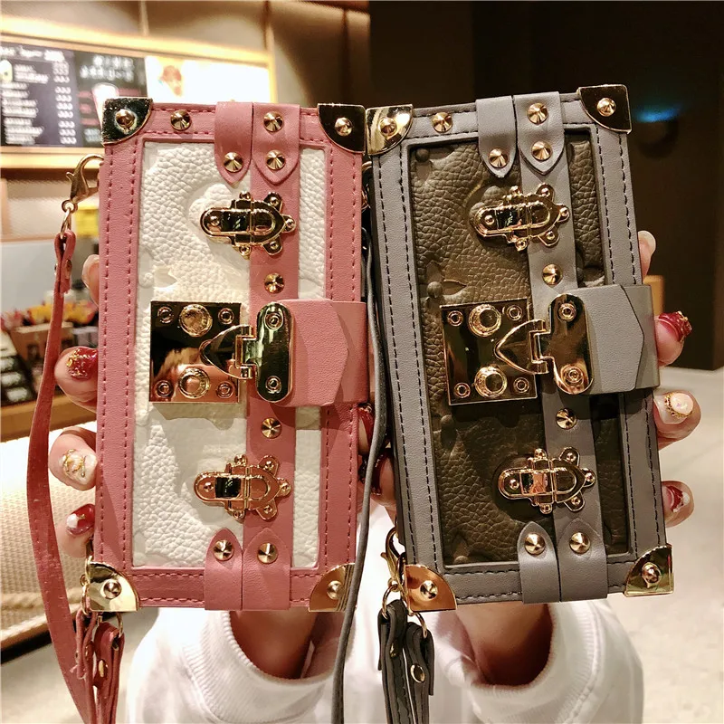 

Luxury Real Leather Phone Case For iPhone X XR XS MAX 6 7 8 Plus Wallet Card Holder Case High quality Case with Strap