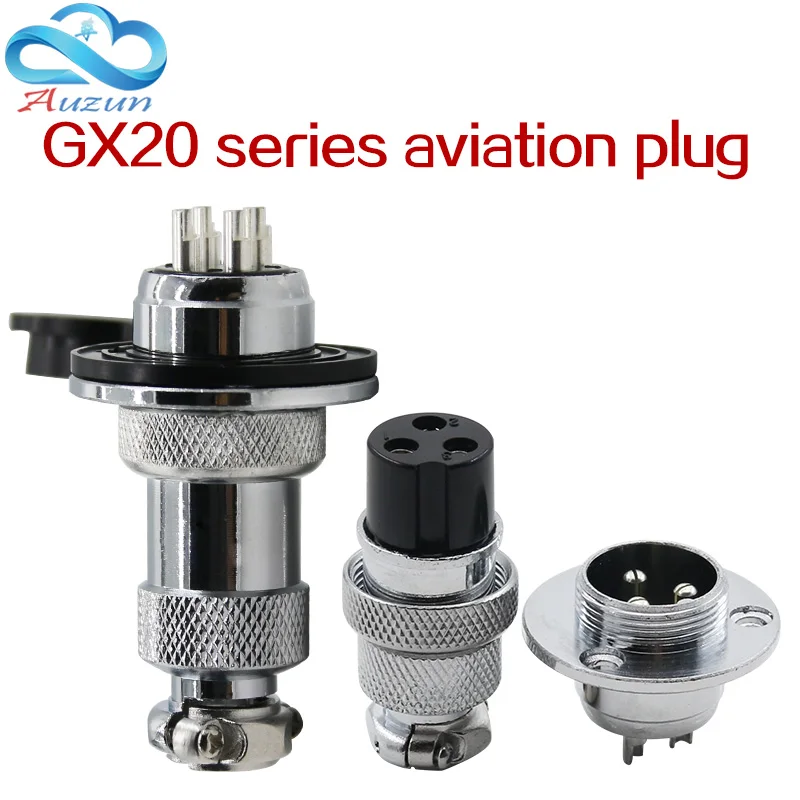 

GX20 High Quality Electrical Connector with flange 2/3/4/5/6/7/8/9/10/12/14 Pins Core Aviation Electrical Plug Sockets 250V