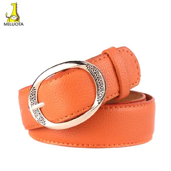 

[MILUOTA] Newest 100% Genuine Leather belt brand fashion metal buckle belts for women cinto feminino women belt AW1095