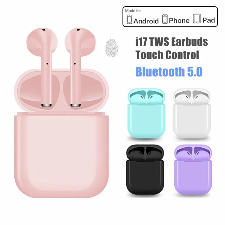 

i17 TWS Touch Control Bluetooth Earphone Sport True Wirelss Earbuds Noise Cancelling Handsfree Bluetooth Headset With Microphone