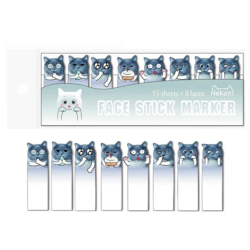 20 наборы для ухода за кожей Kawaii Блокноты Sticky Notes мультфильм собака кошка бумажный блокнот Daliy Скрапбукинг наклейки офисные школьные канцелярские закладки - Цвет: MaoMiBiaoQingDi