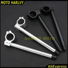 1 пара черный Универсальный мотоциклов ЧПУ 35 мм Клип Ons руль выше Clipon вилы Ручка Бары для YAMAHA RZ350 84-86