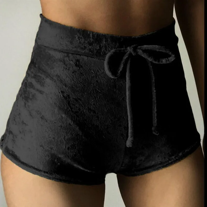 Бархатные узкие Для женщин Шорты для женщин Сексуальная Bodycon тренировки Короткие штаны feminino Mujer Фитнес мягкий бархат Femme Шорты для женщин