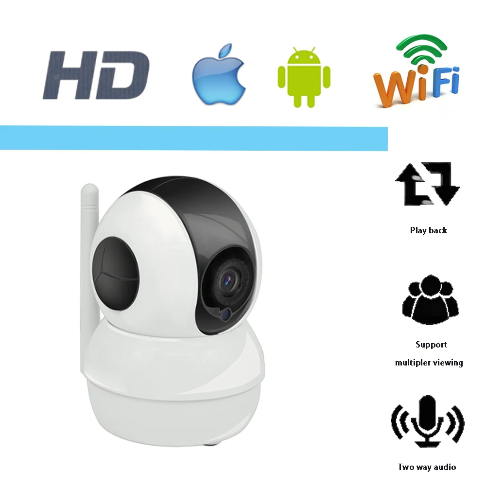  AOUERTK 720P HD di visione notturna della macchina fotografica Orizzontale 355 WIFI di Sicurezza Do