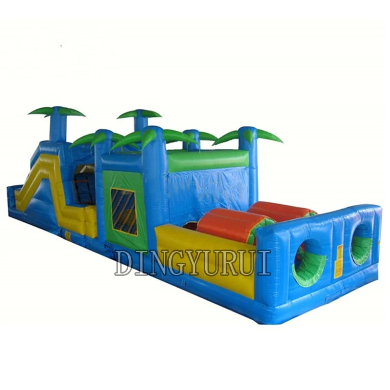 

Inflatable Playground bouncer castle inflatable slide with Inflatable Obstacle Course for children