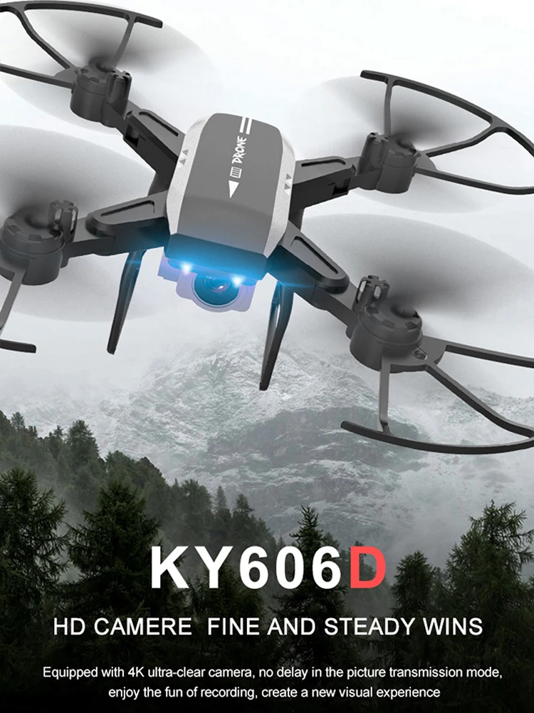 KY606D Дрон FPV RC Дрон 4k камера 1080 HD воздушный видео Квадрокоптер RC вертолет игрушки складной вне точки Дрон для детей