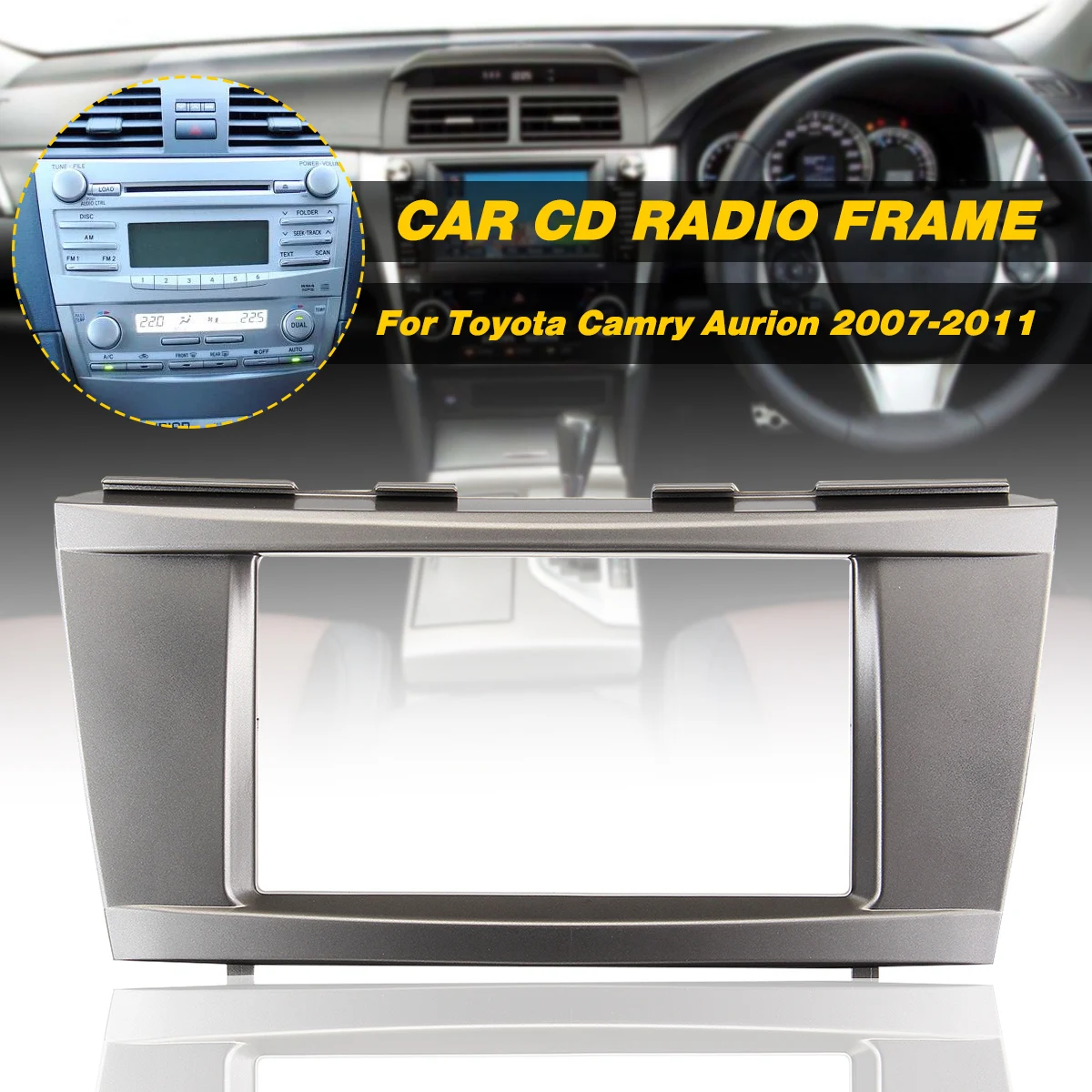 Автомобиль Радио Стерео Панель пластина Отделка приборной панели для Toyota Camry Aurion 2007 2008 2009 2010 2011 DVD установка рамка