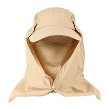 Мужская/Женская рыболовная походная уличный спортивный головной убор УФ Защита от солнца шеи с откидной крышкой с широкими полями, походная маска для лица